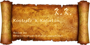 Kostyák Katalin névjegykártya
